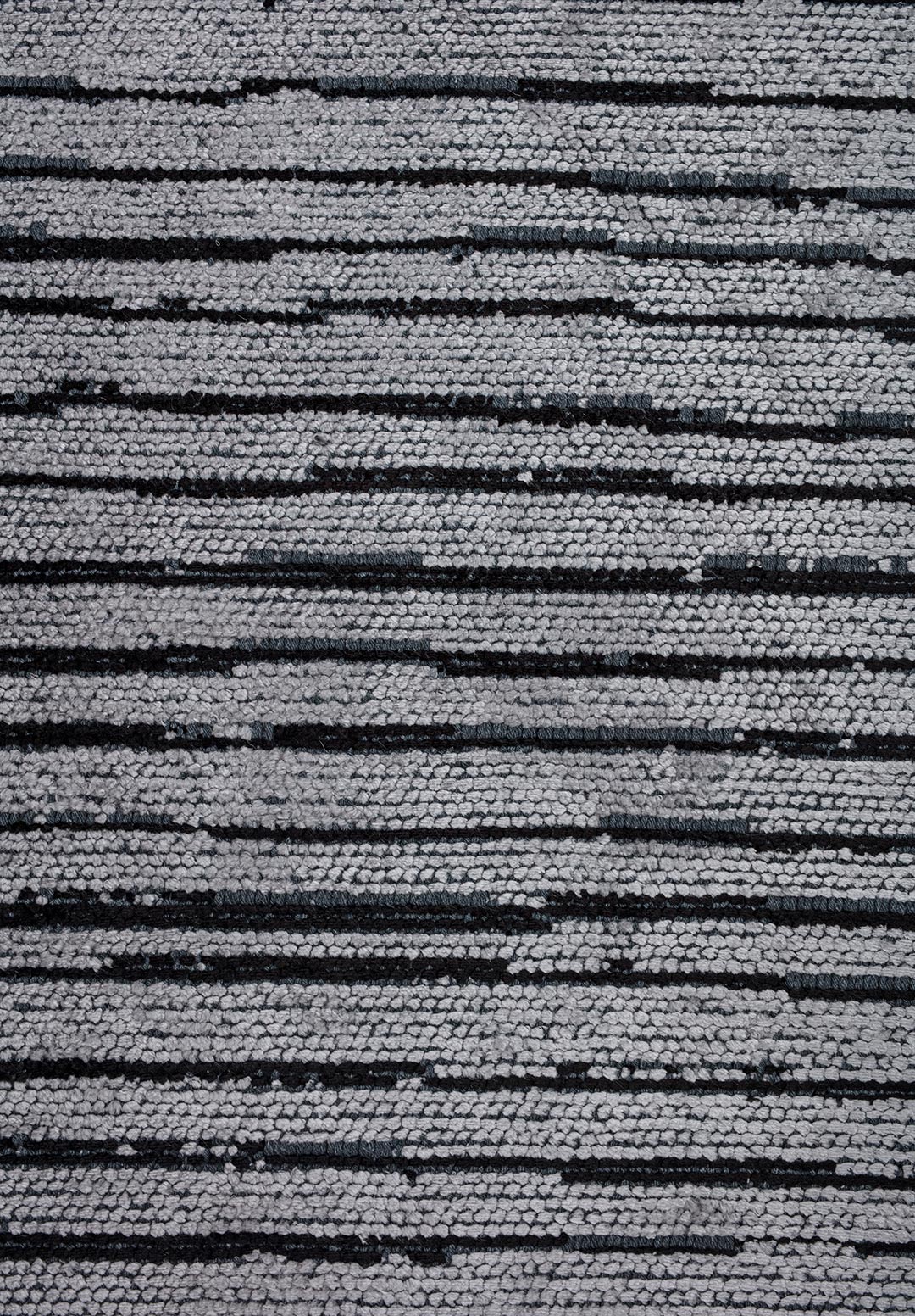 STRIPE BLACK - LIGHT GREY RUG - 5