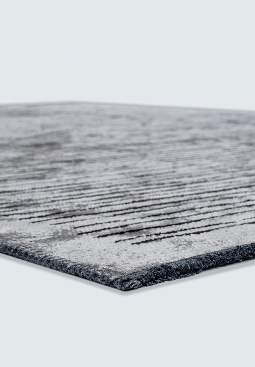 STRIPE BLACK - LIGHT GREY RUG - 4