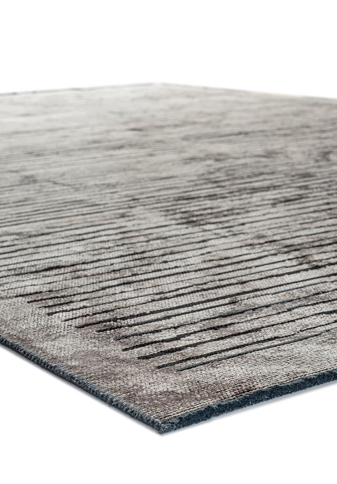STRIPE BLACK - DARK GREY RUG - 4