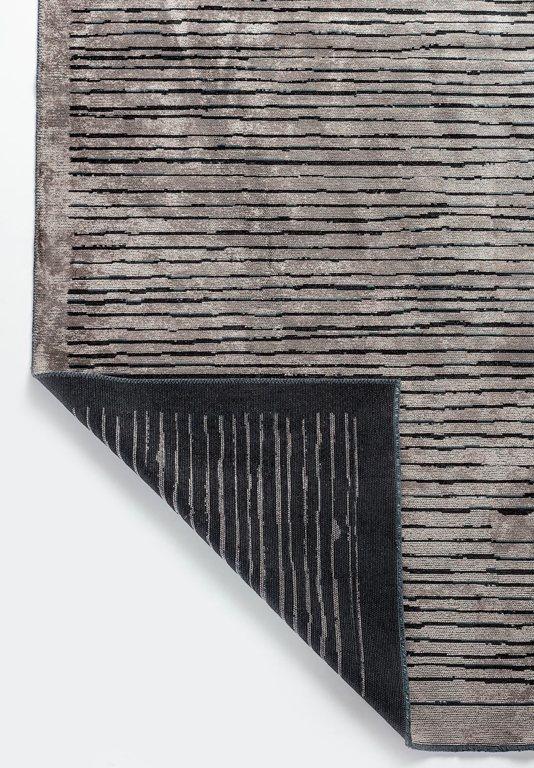 STRIPE BLACK - DARK GREY RUG - 3
