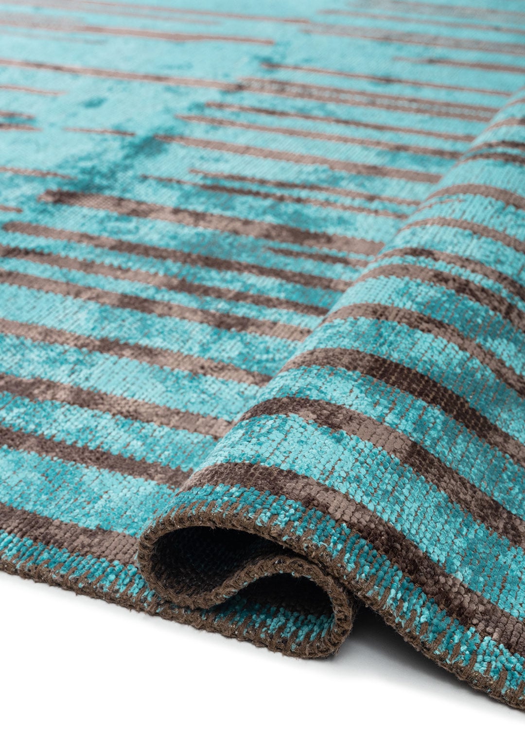 GRAVITY DARK MINK - TURQUOISE RUG - 2