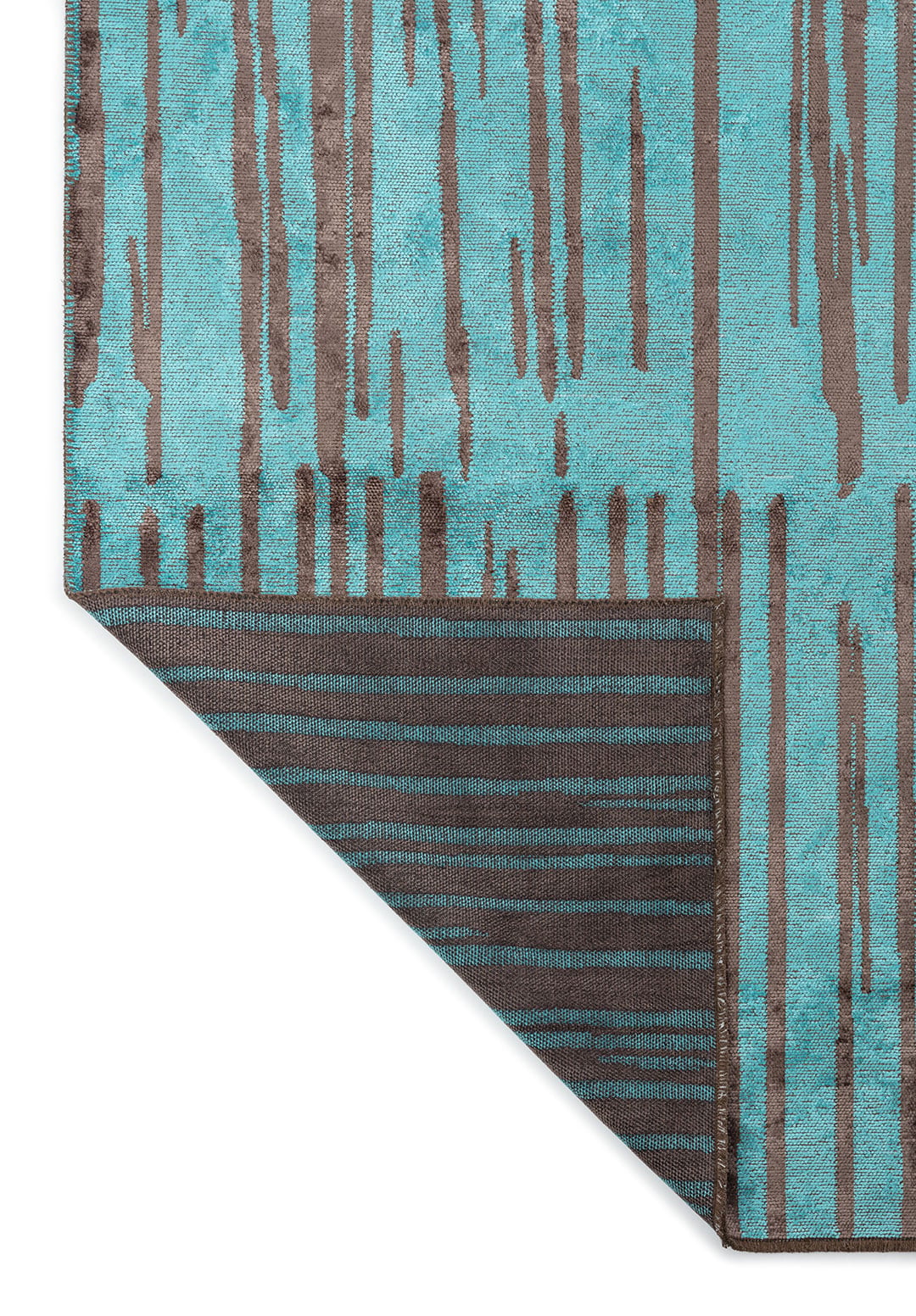 GRAVITY DARK MINK - TURQUOISE RUG - 3