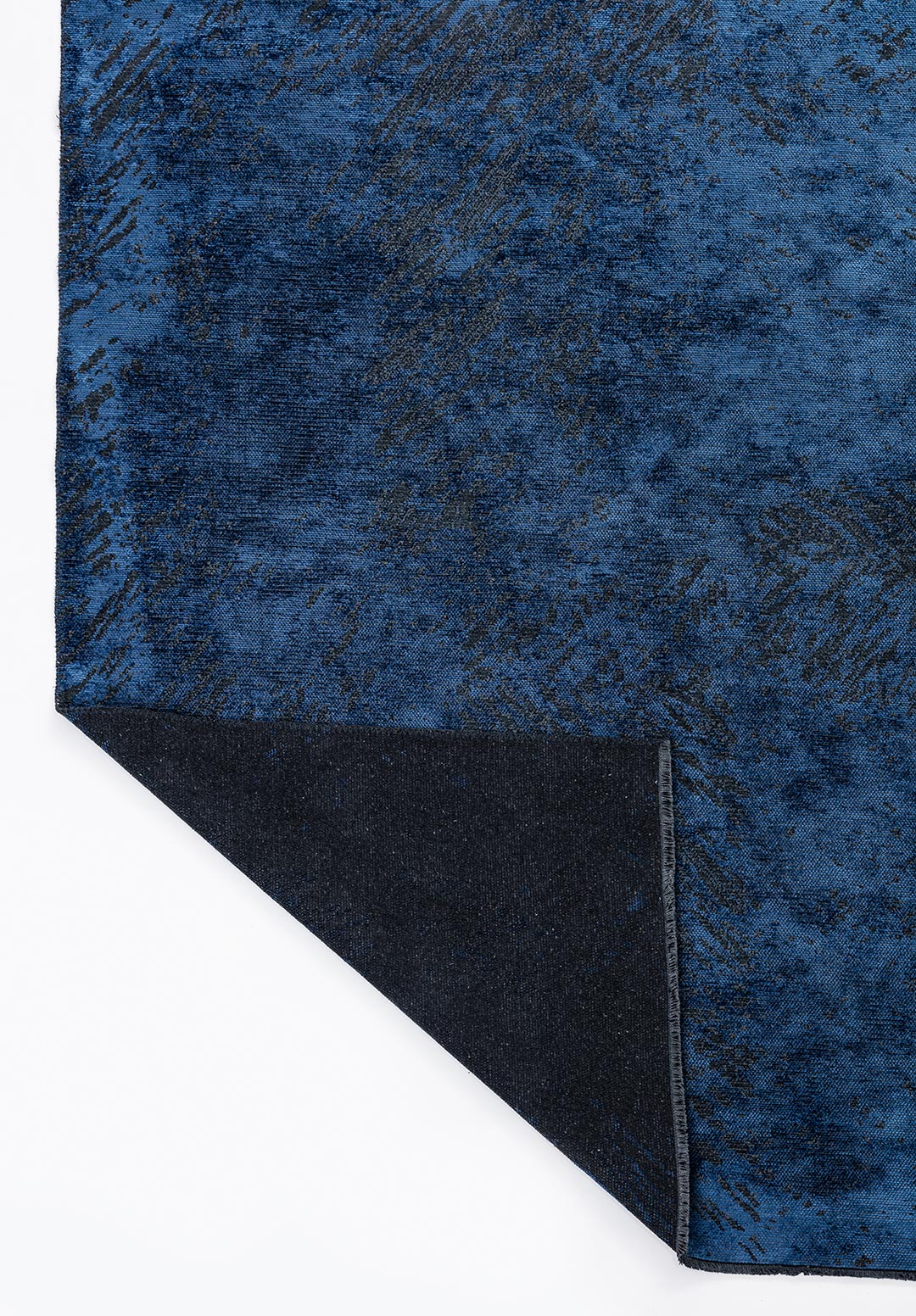RUSTIC NAVY BLUE - MATTE BLACK RUG - 3