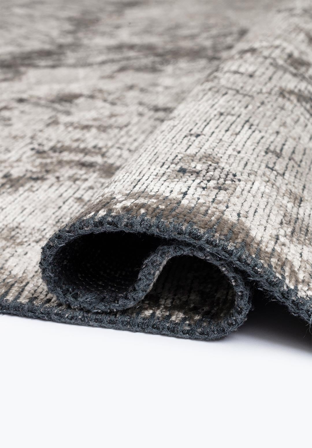 RUSTIC CREAM - DARK GREY RUG - 2