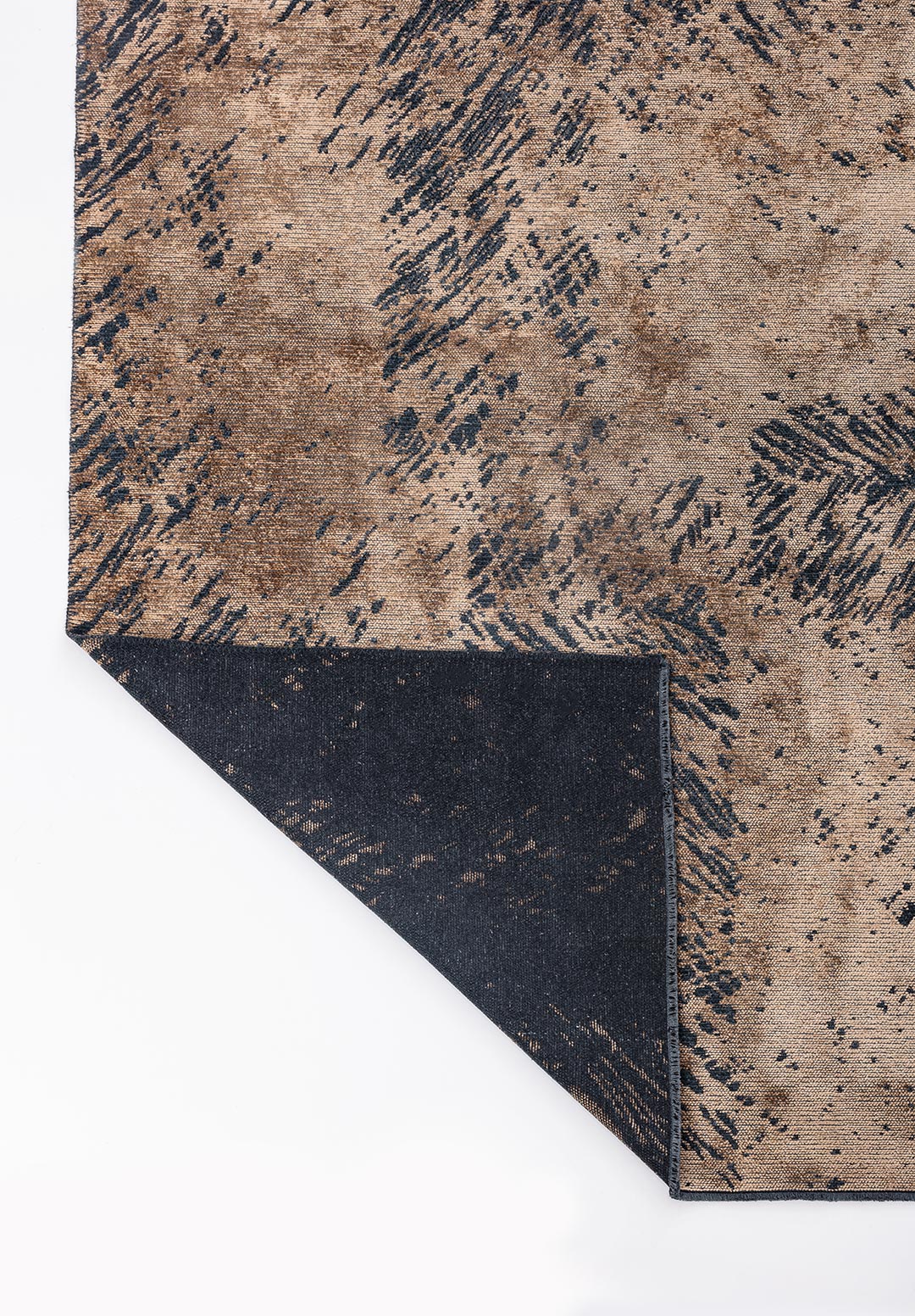 RUSTIC DARK BEIGE - MATTE BLACK RUG - 3