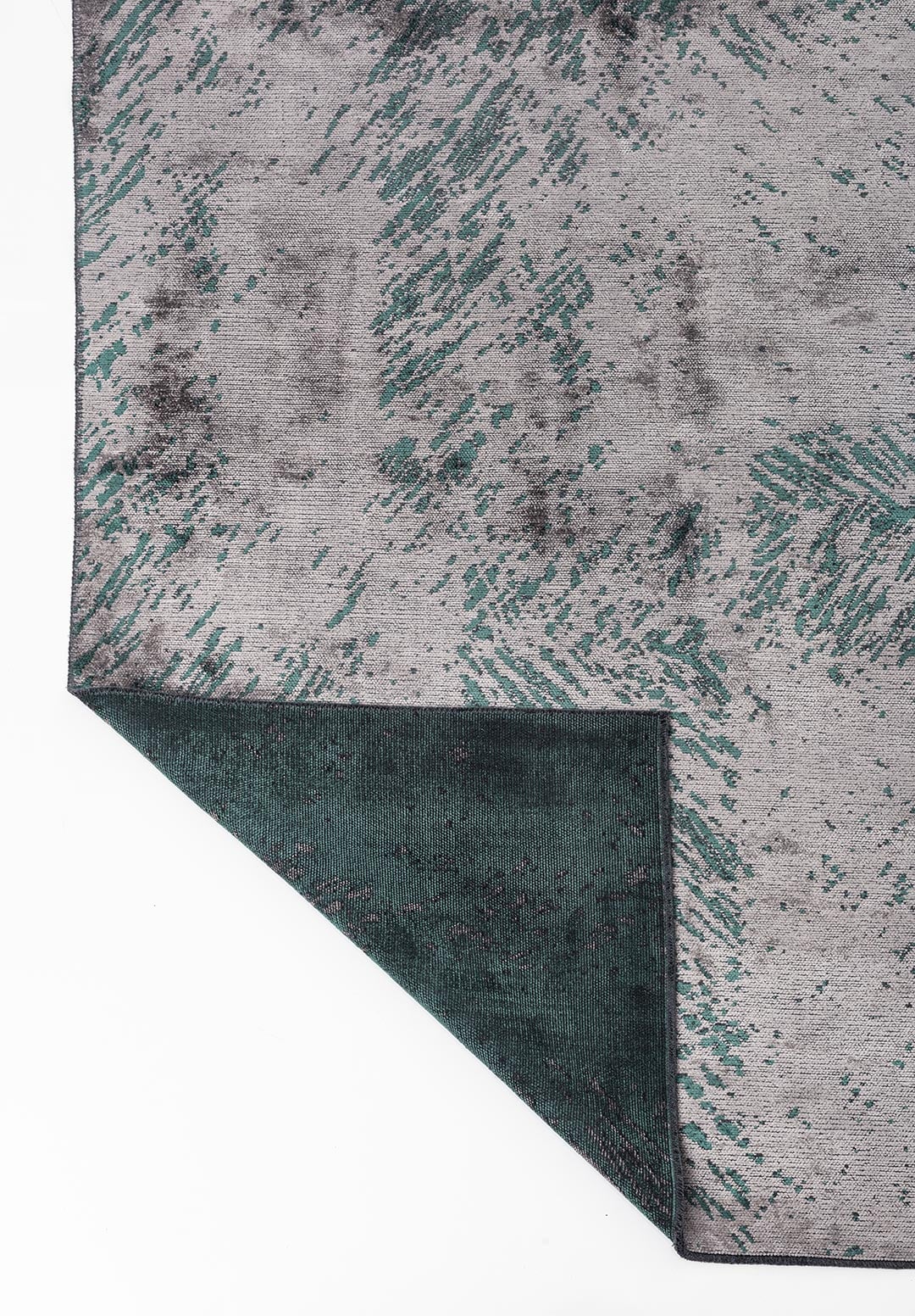 RUSTIC GREY - DARK GREEN RUG - 3