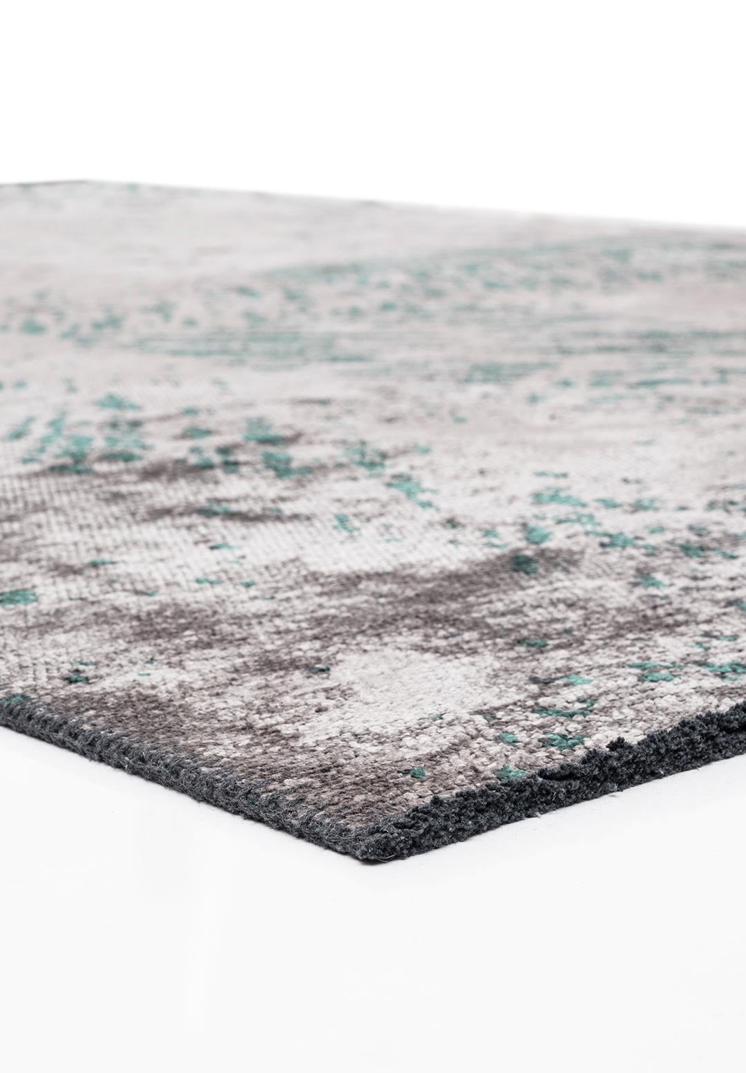 RUSTIC GREY - DARK GREEN RUG - 4