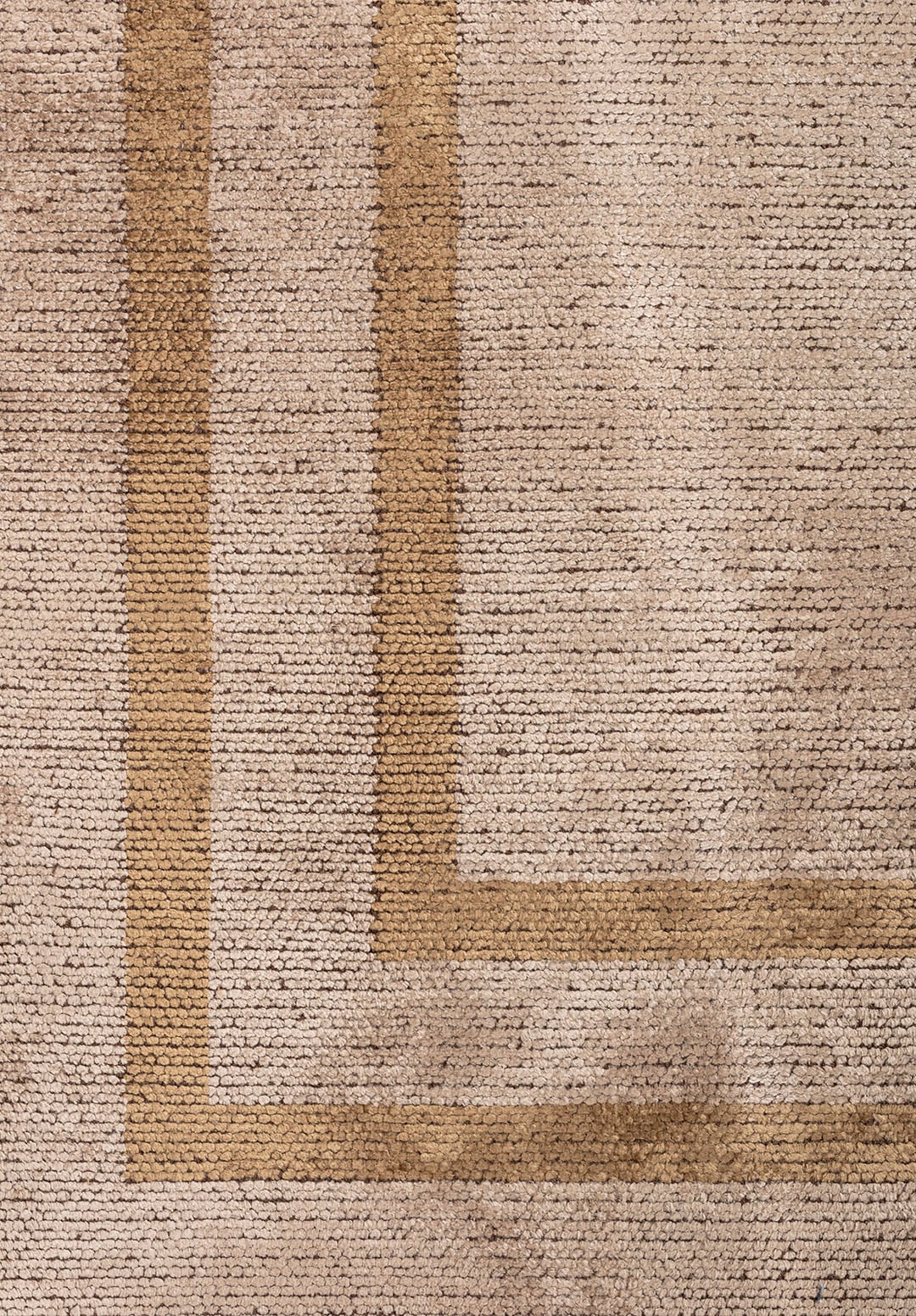 PARALLEL BORDER BEIGE - LIGHT BROWN RUG - 5