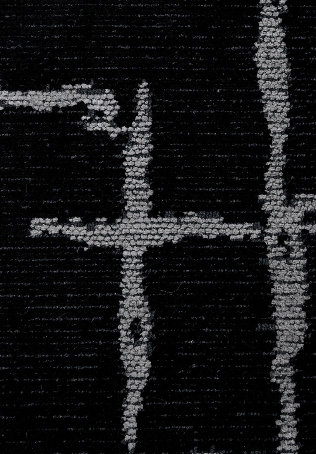 MARK LIGHT GREY - BLACK RUG - 5