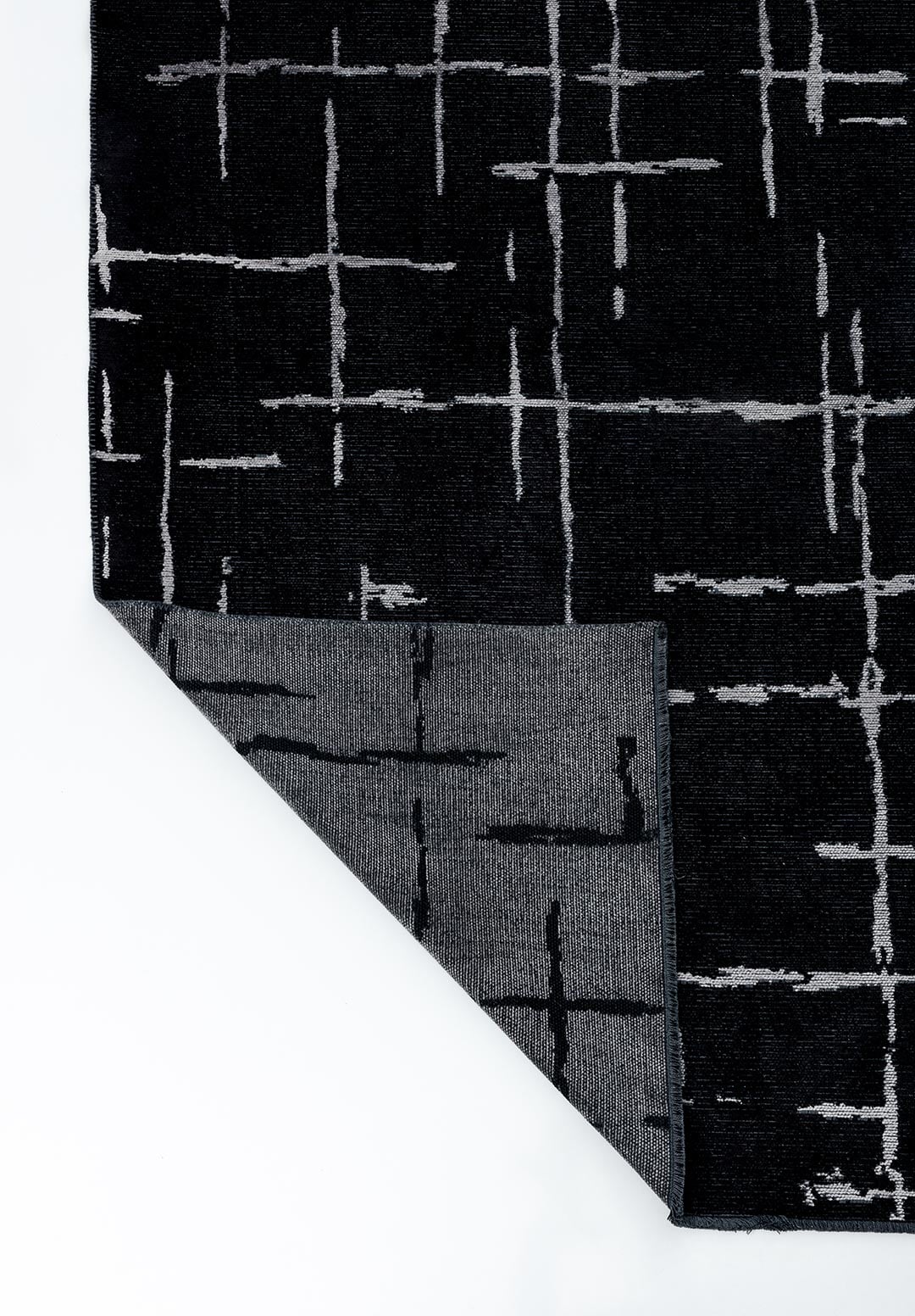 MARK LIGHT GREY - BLACK RUG - 3