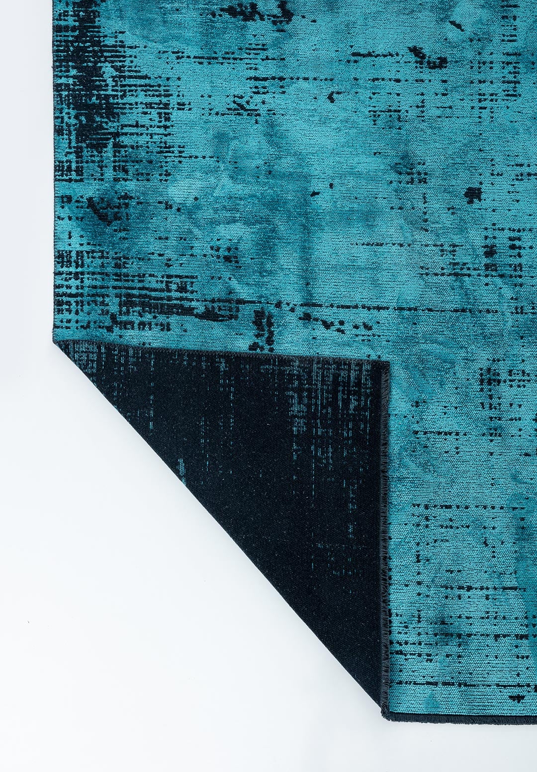 SPACE TURQUOISE - MATTE BLACK RUG - 3