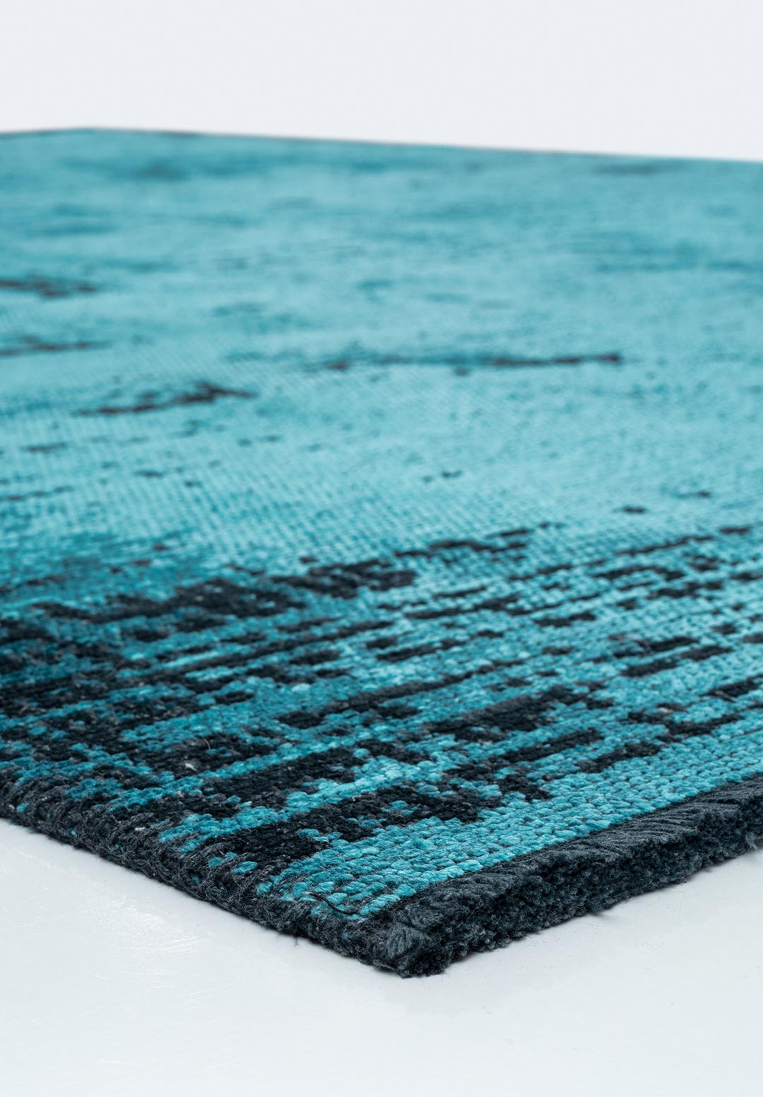 SPACE TURQUOISE - MATTE BLACK RUG - 4