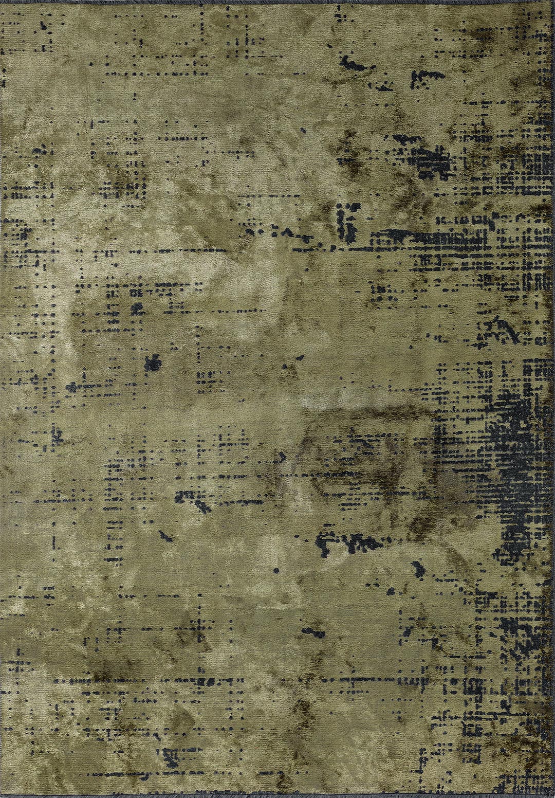SPACE GREEN - MATTE BLACK RUG - 1