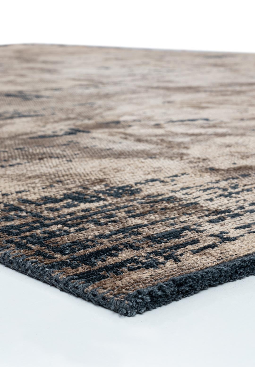 SPACE DARK BEIGE - MATTE BLACK RUG - 4
