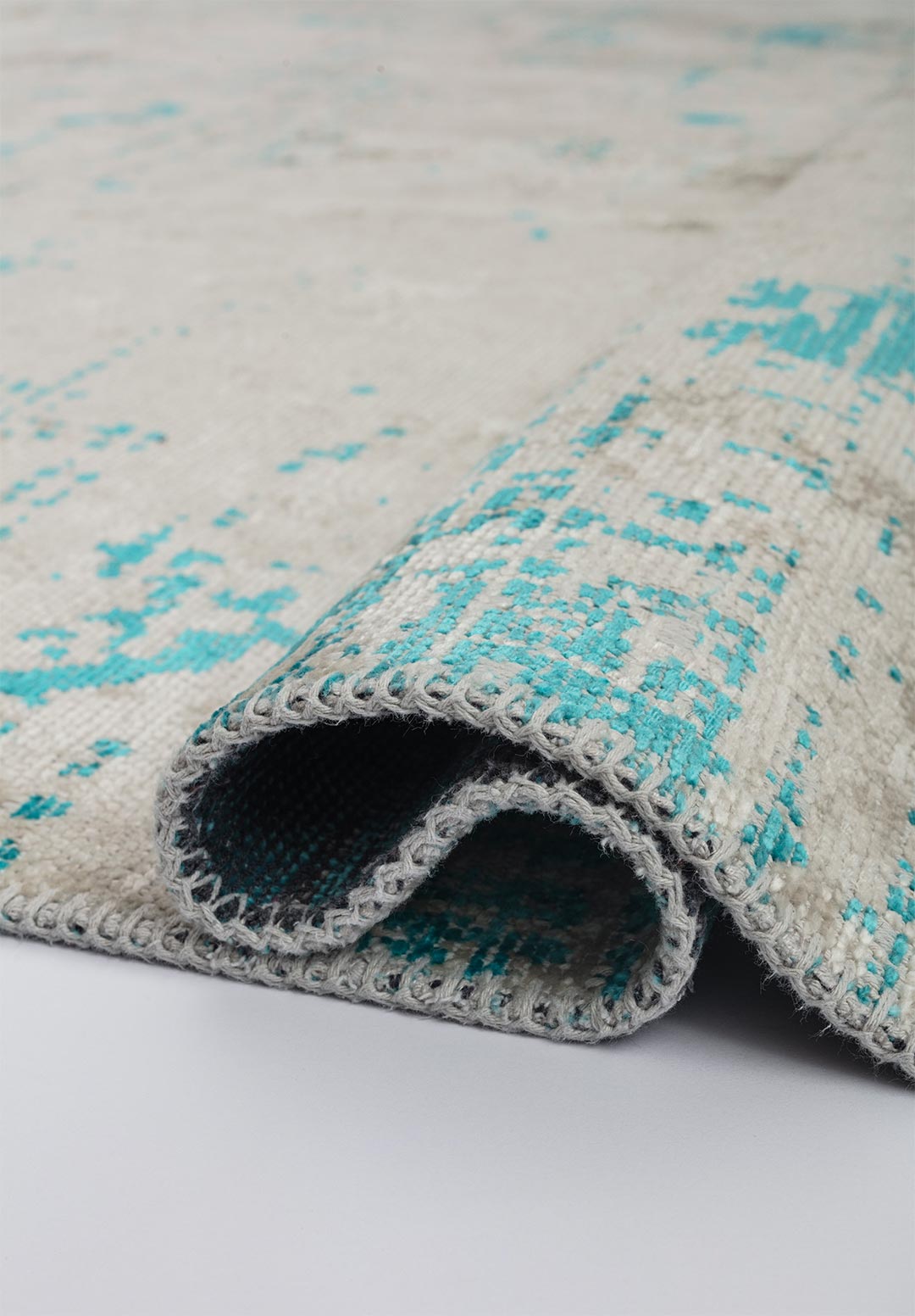 SPACE ECRU - TURQUOISE RUG - 2