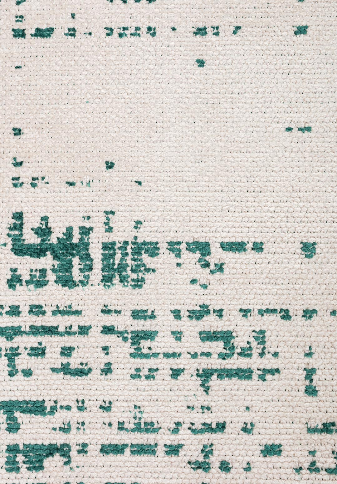 SPACE ECRU - DARK GREEN RUG - 5