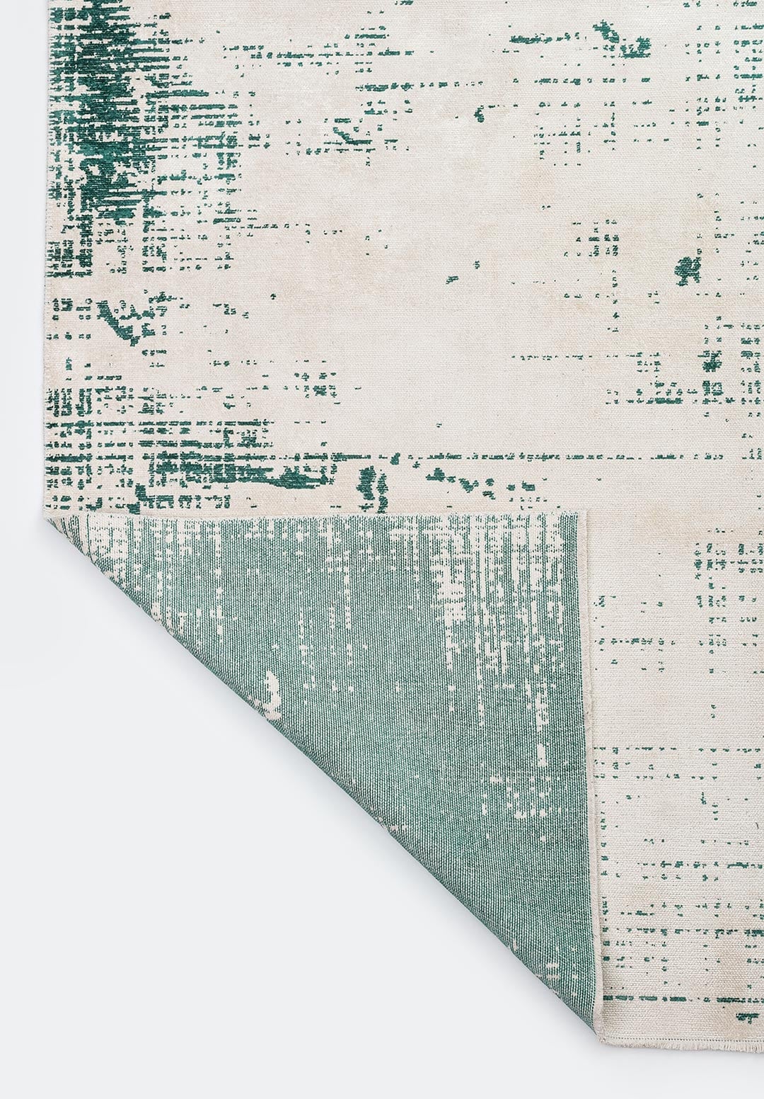SPACE ECRU - DARK GREEN RUG - 3