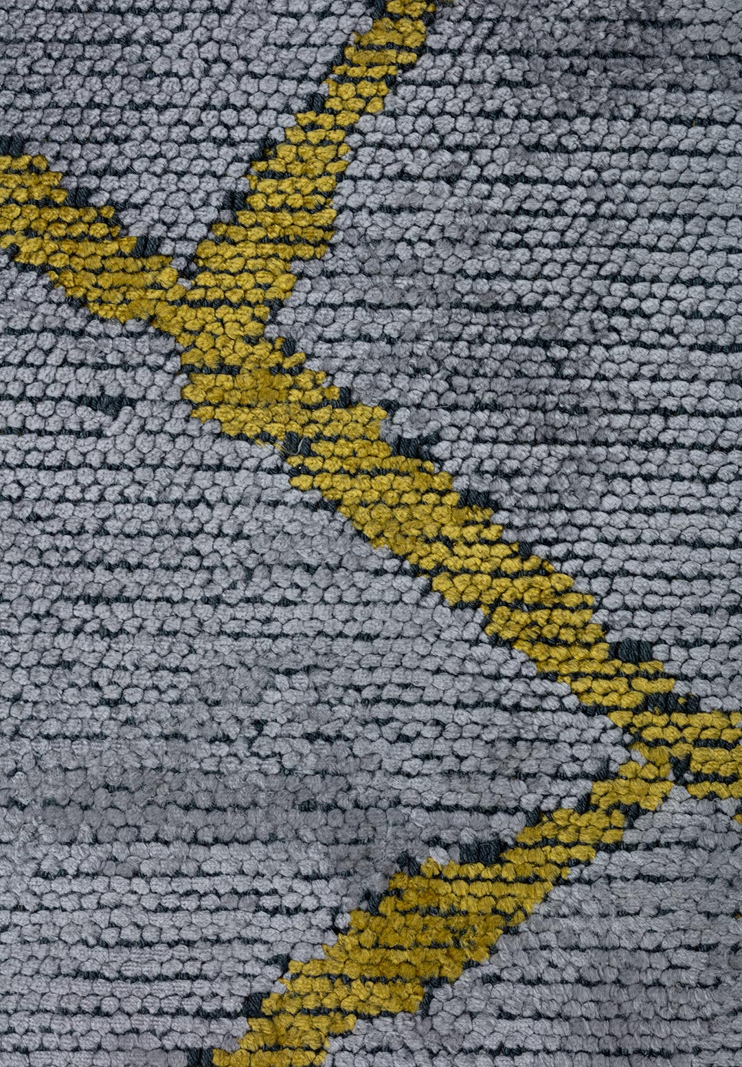GRID LIGHT GREY - YELLOW RUG - 5