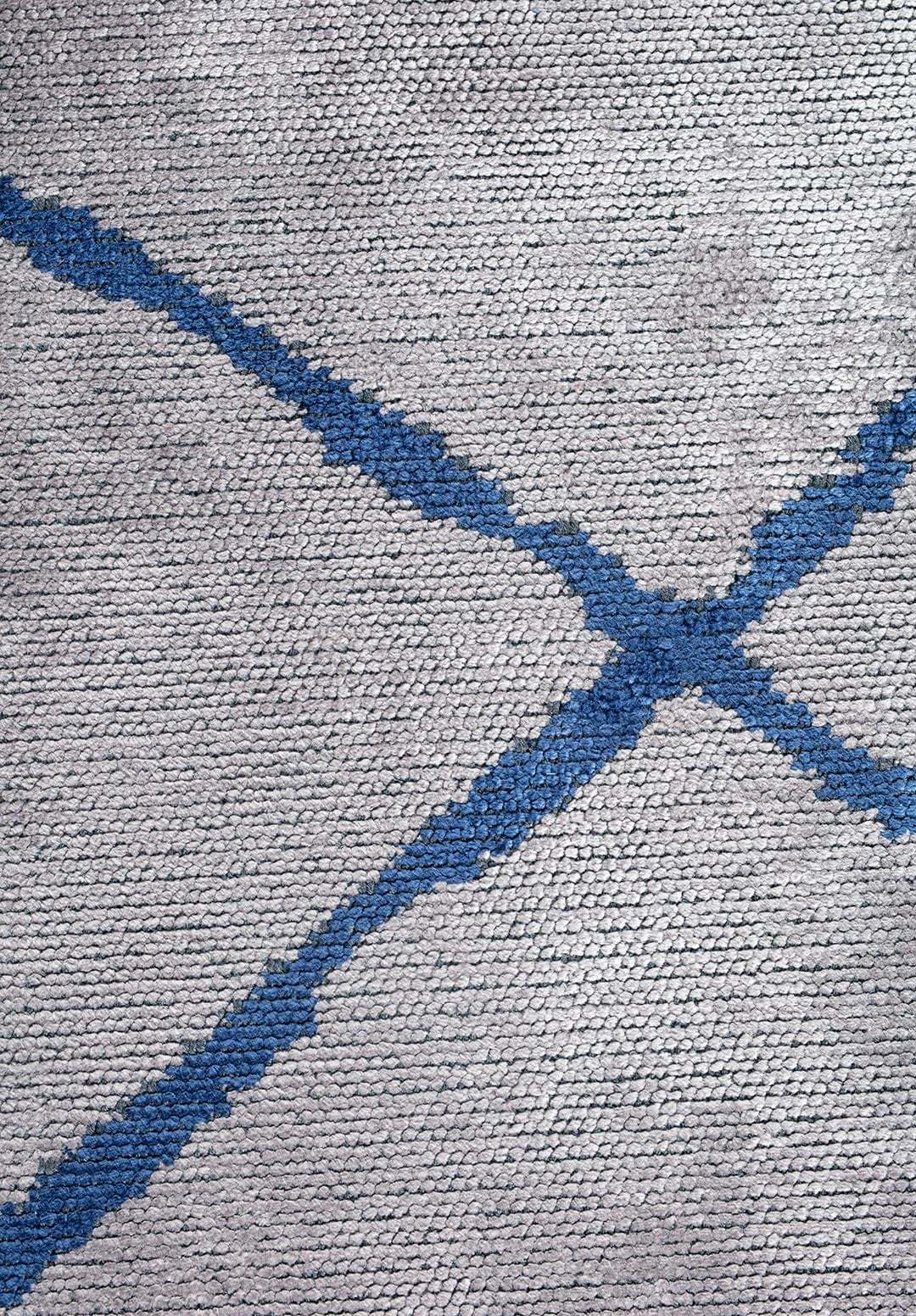 GRID LIGHT GREY - NAVY BLUE RUG - 5