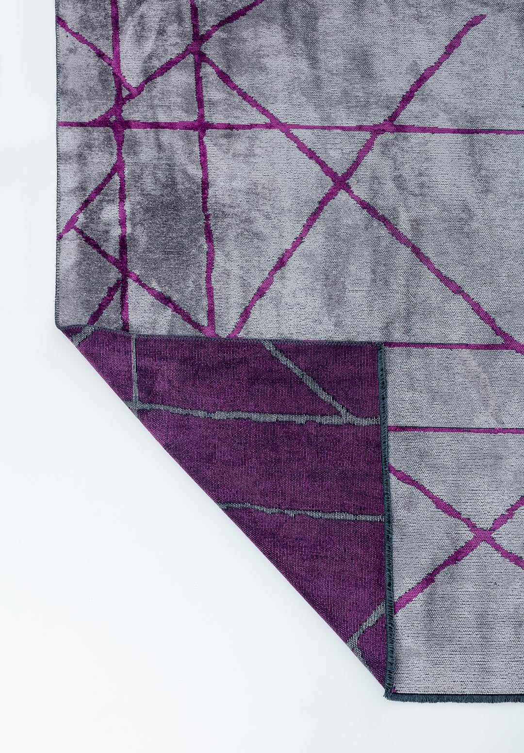 GRID LIGHT GREY - PURPLE RUG - 3