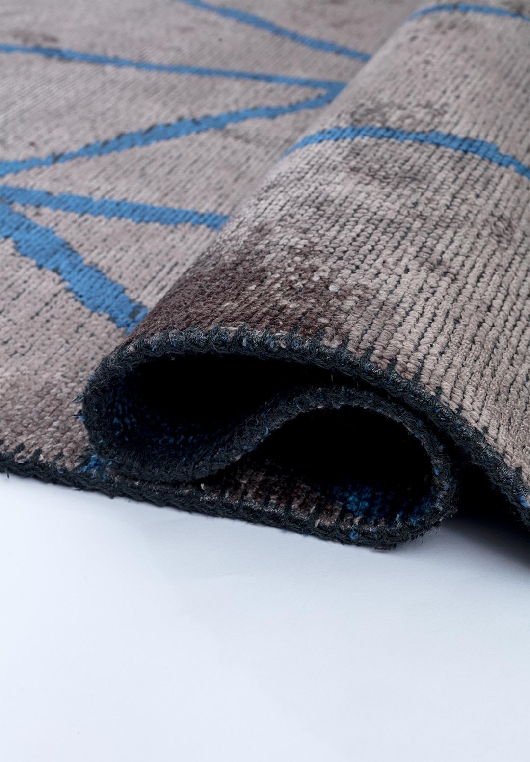 GRID DARK GREY - NAVY BLUE RUG - 2