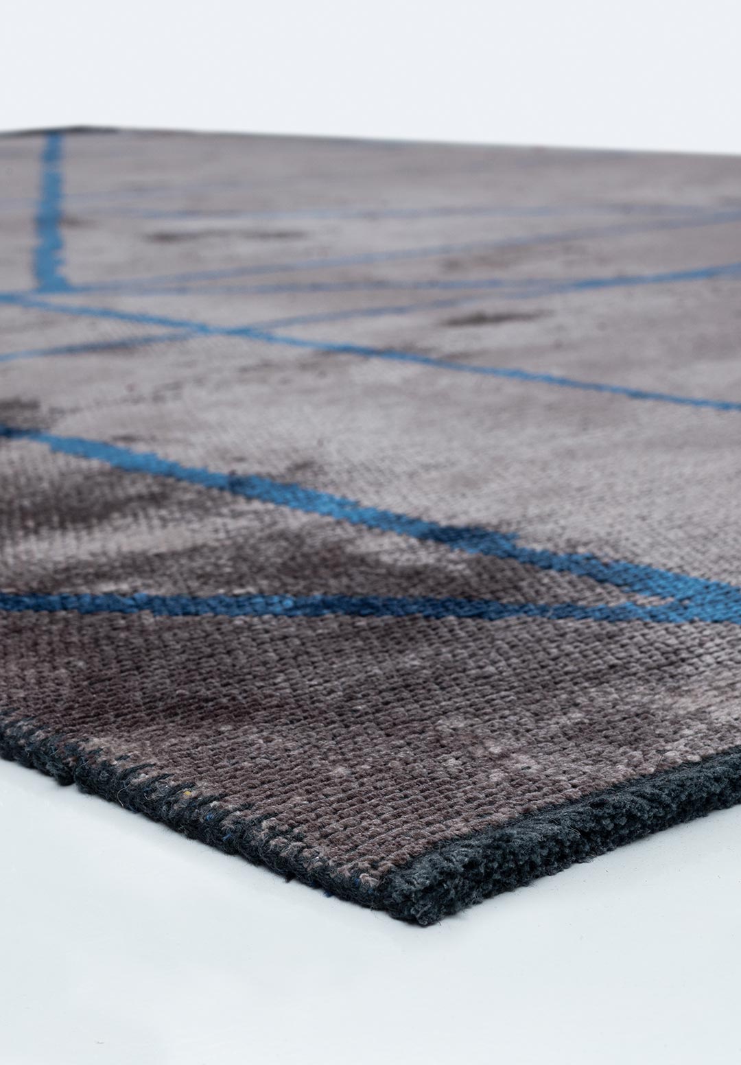 GRID DARK GREY - NAVY BLUE RUG - 4