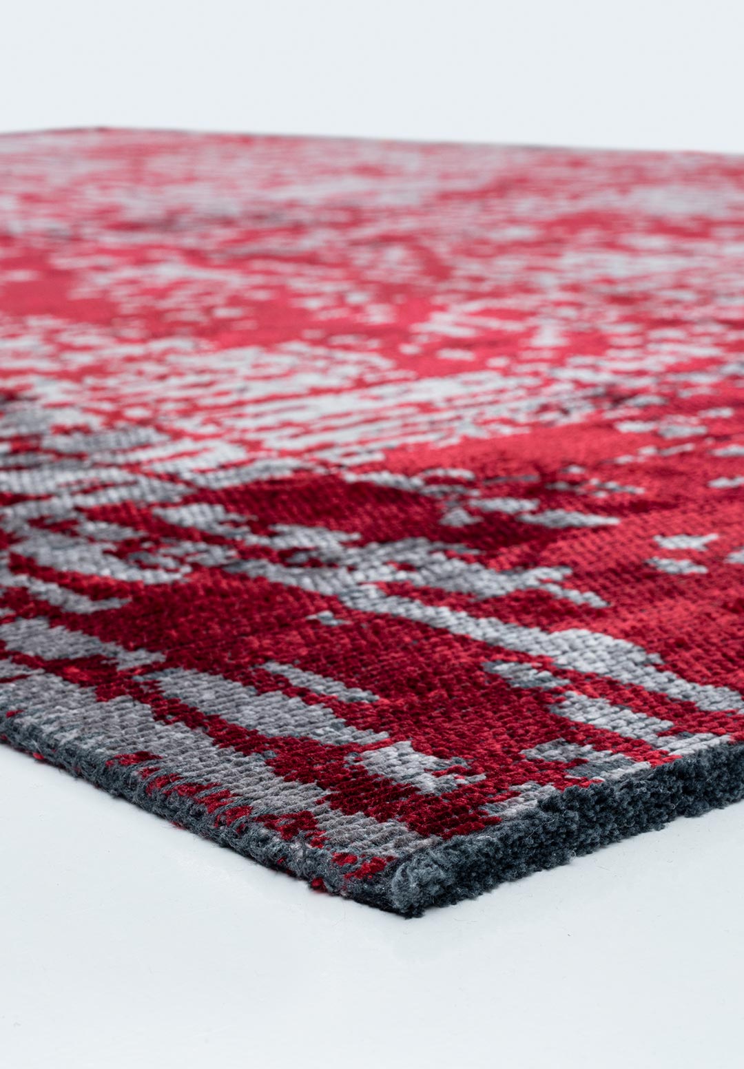 PIXEL RED - LIGHT GREY RUG - 4