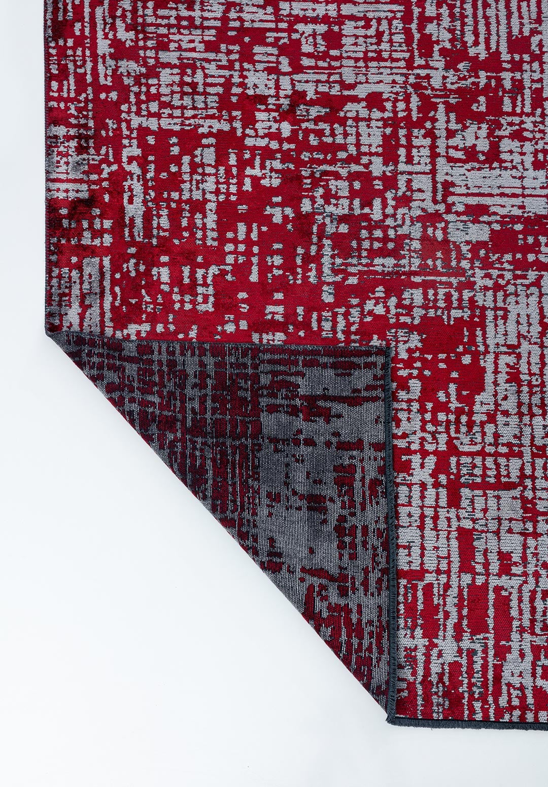 PIXEL RED - LIGHT GREY RUG - 3