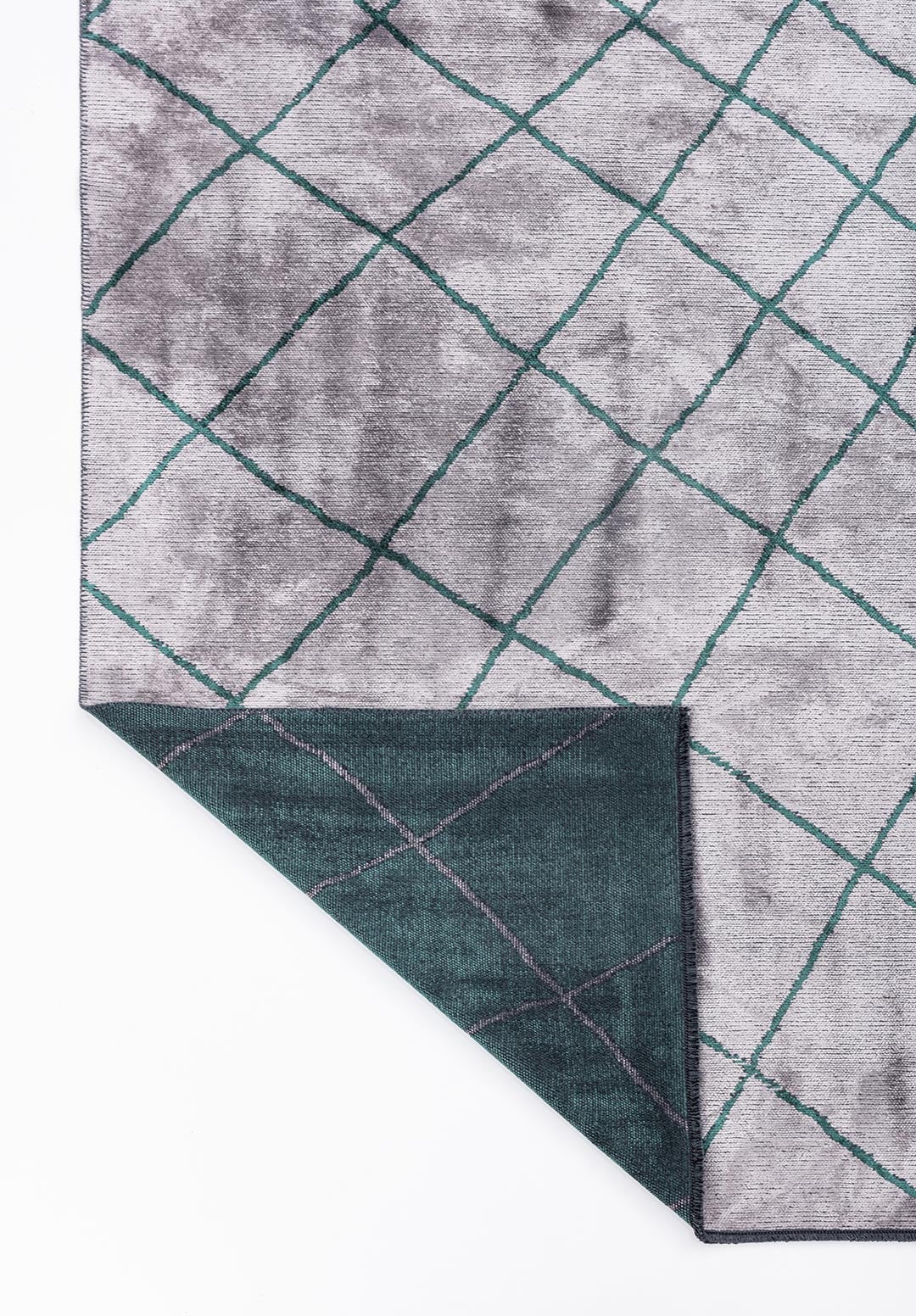 MOROCCAN DARK GREEN - LIGHT GREY RUG - 3