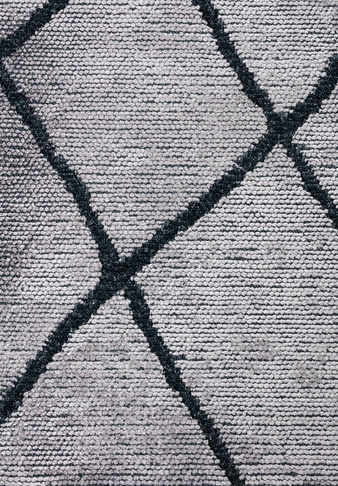 MOROCCAN MATTE BLACK - LIGHT GREY RUG - 5