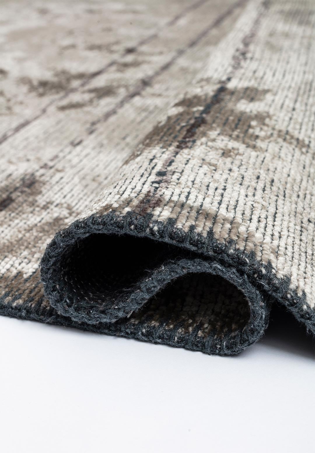 BARBER DARK GREY - CREAM RUG - 2