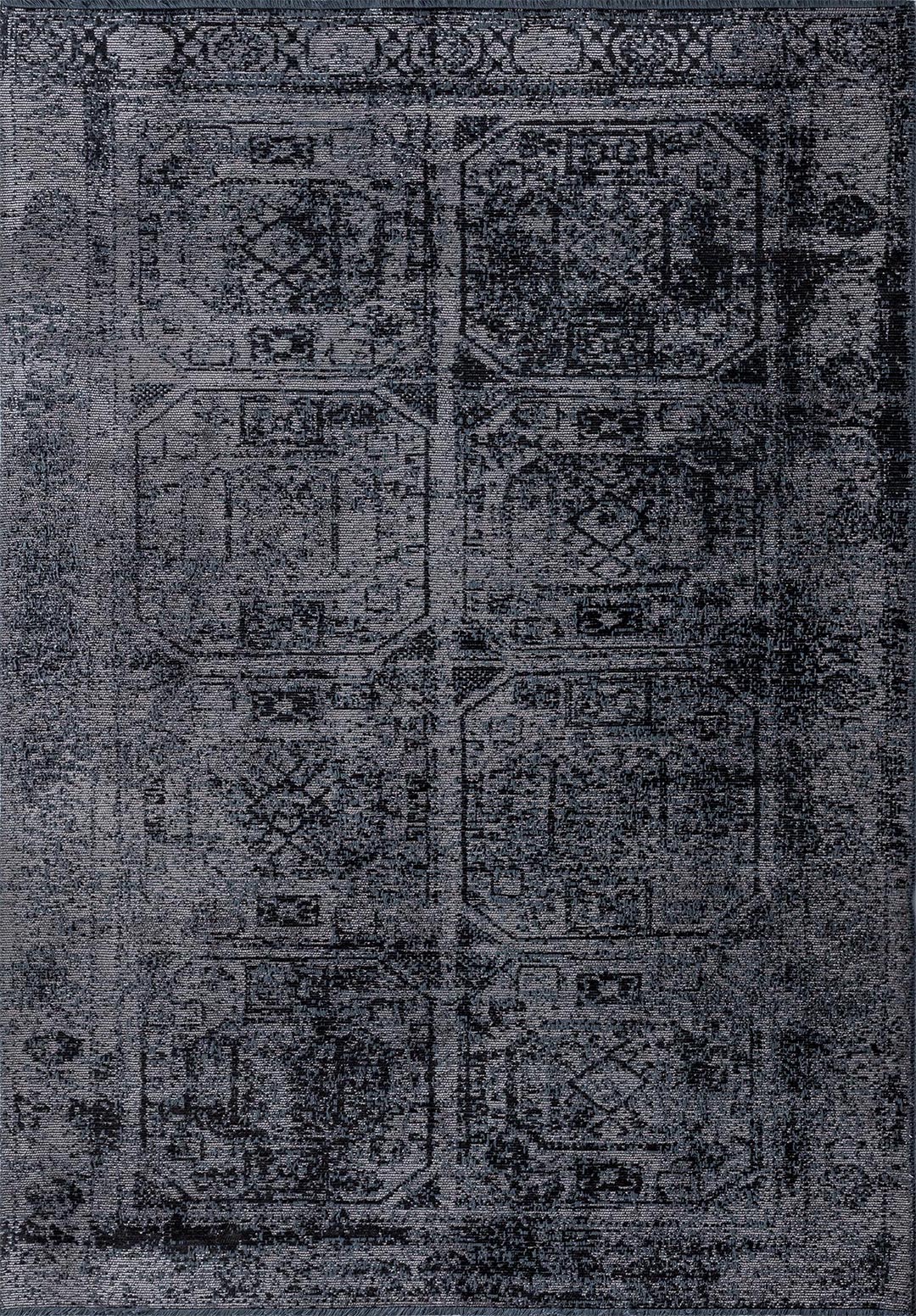 TILE BLACK - DARK GREY RUG - 1
