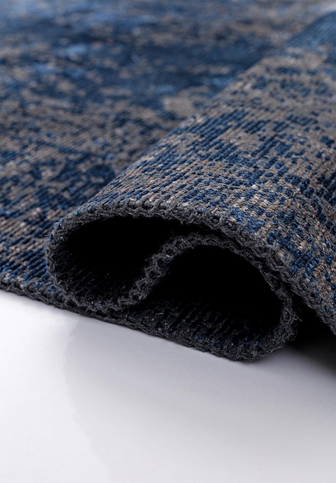 MEDALLION GREY - NAVY BLUE RUG - 2