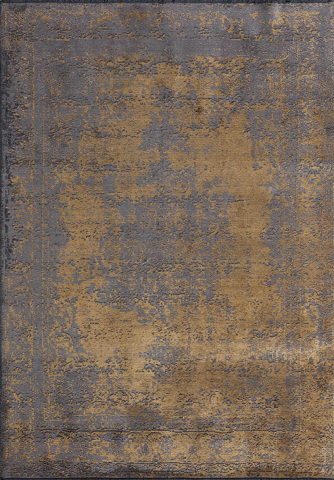 MEDALLION GREY - GOLD RUG