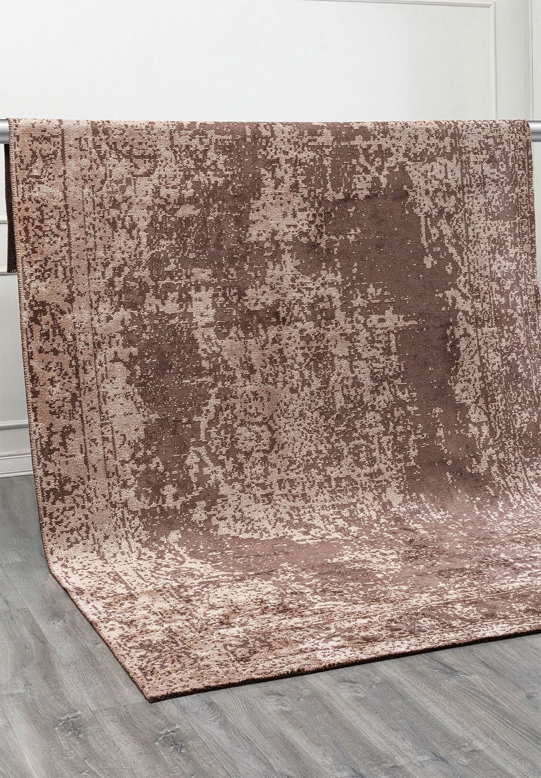 MEDALLION LIGHT CREAM - DARK MINK RUG - 4