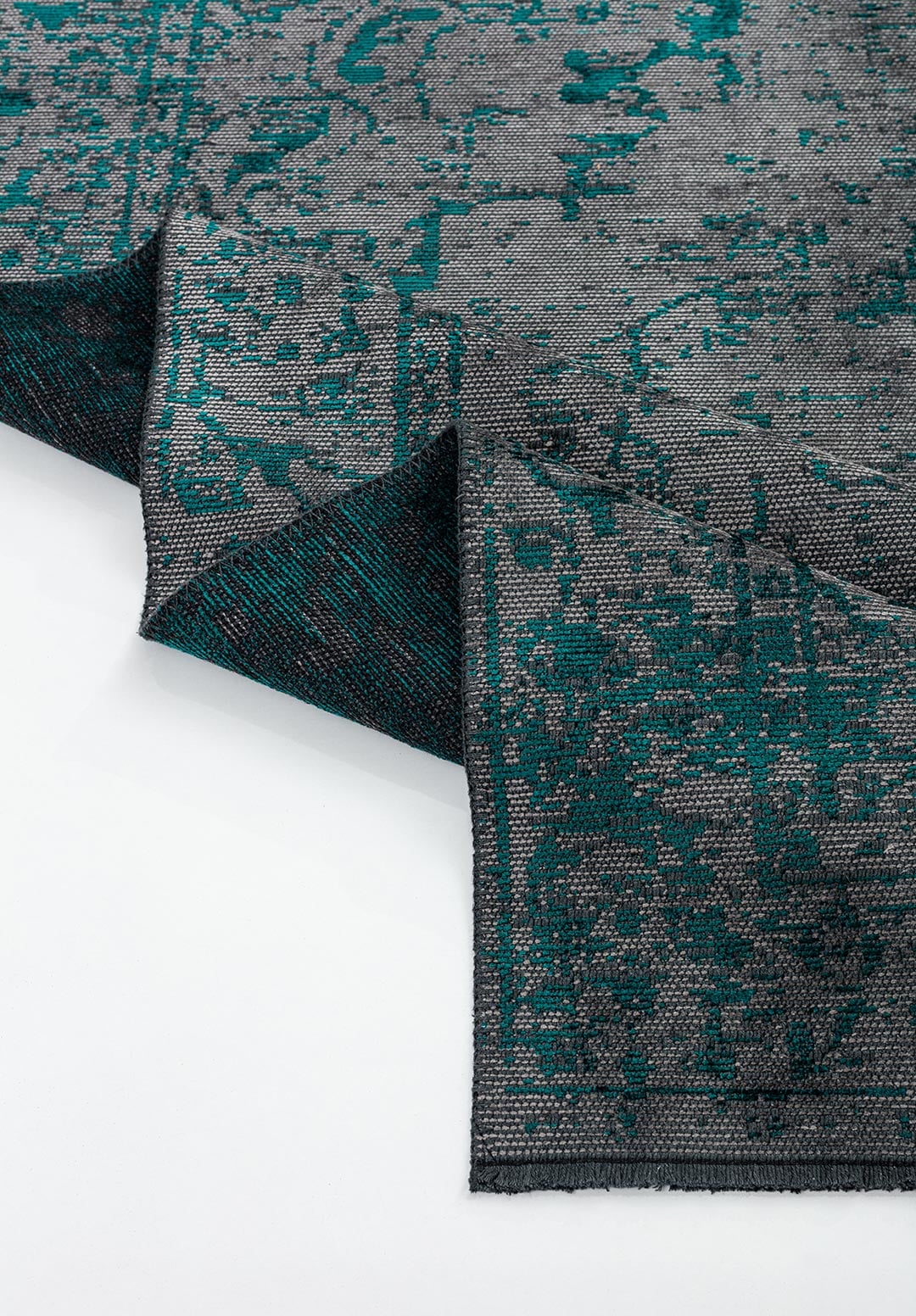 IVY GREY - DARK TURQUOISE RUG - 4