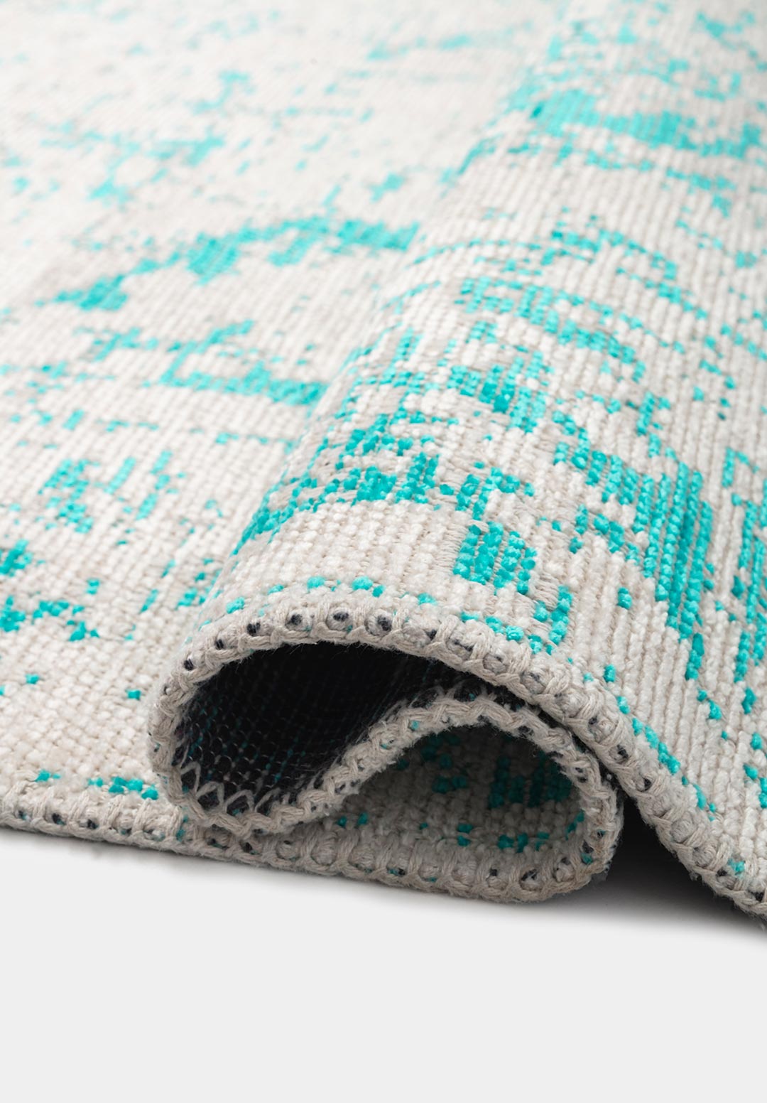 IVY ECRU - TURQUOISE RUG - 2