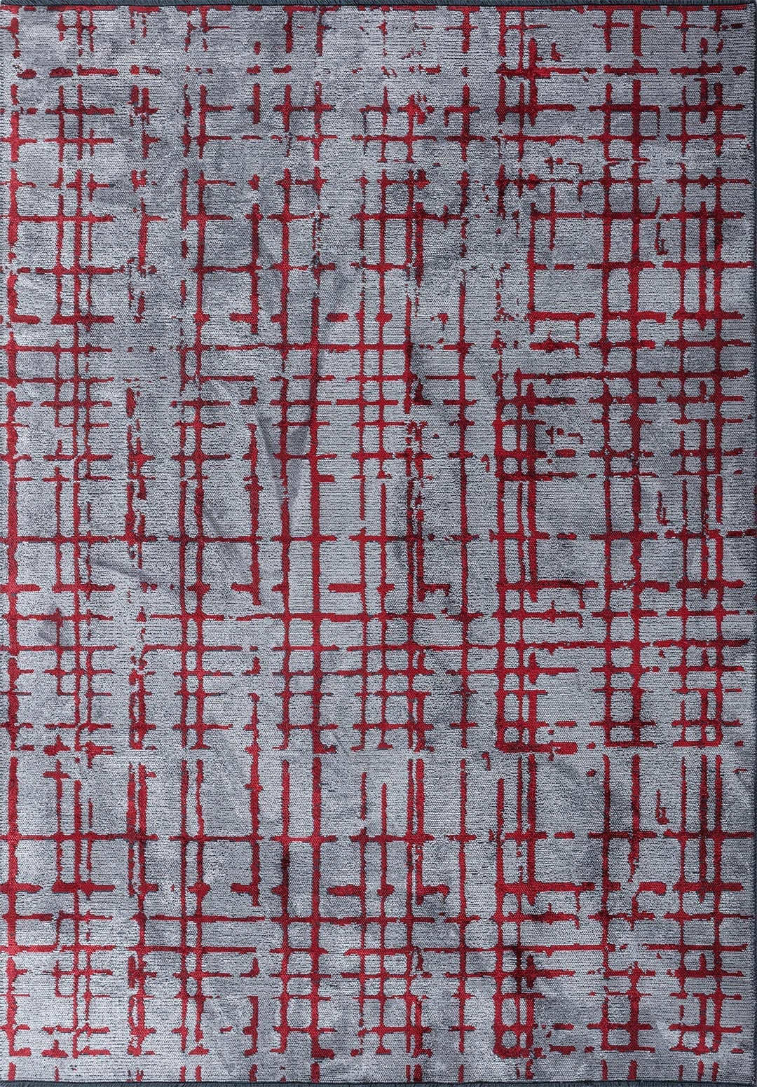 AXIS RED - LIGHT GREY RUG - 1