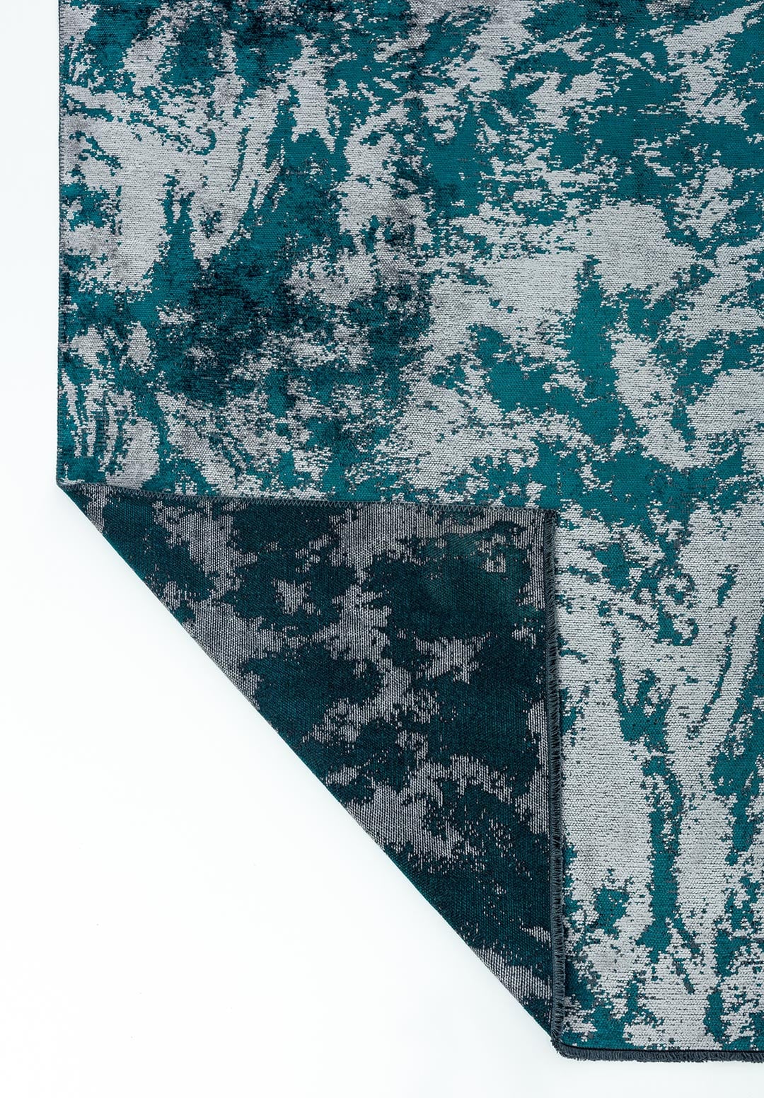 MARBLE DARK TURQUOISE - LIGHT GREY RUG - 3