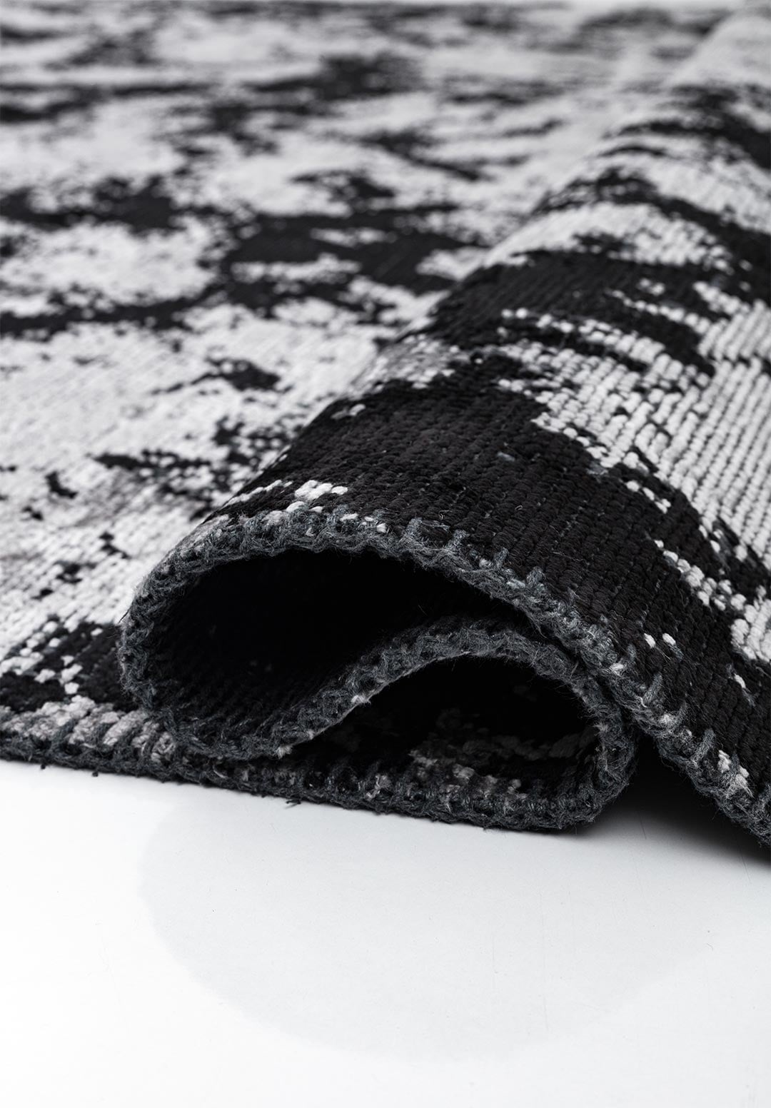 MARBLE BLACK - LIGHT GREY RUG - 2
