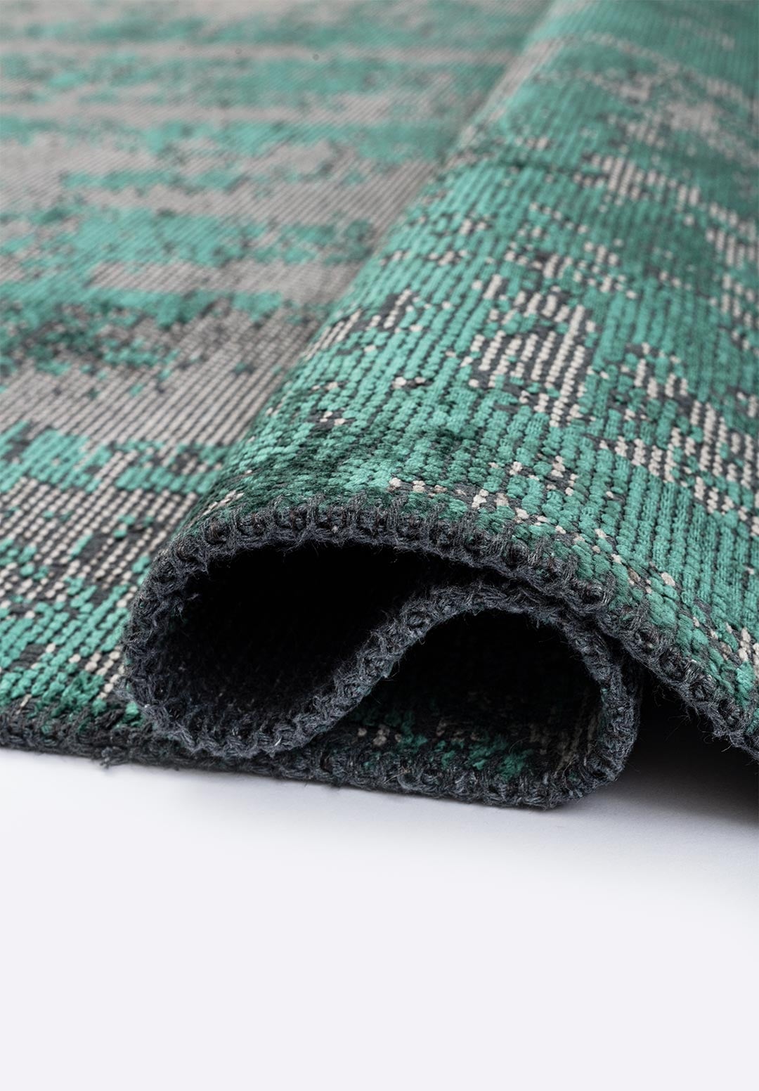 HORIZON DARK GREEN - GREY RUG - 2