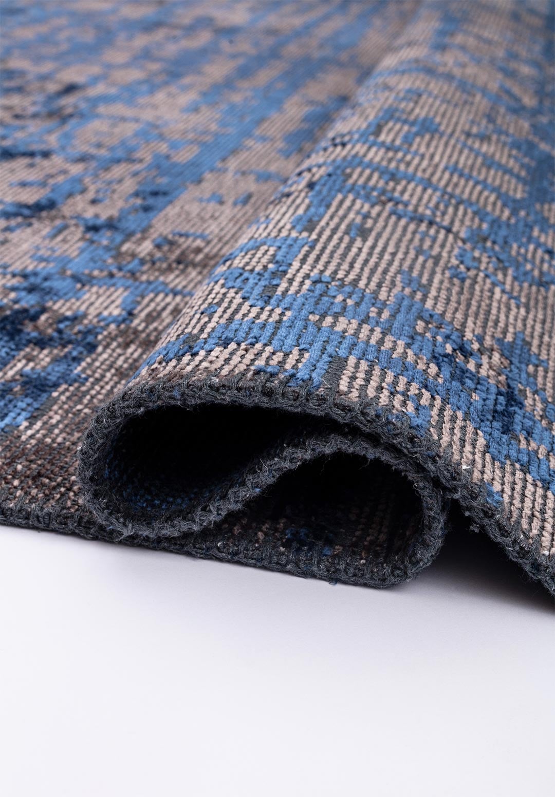 SPARK DARK GREY - NAVY BLUE RUG - 2