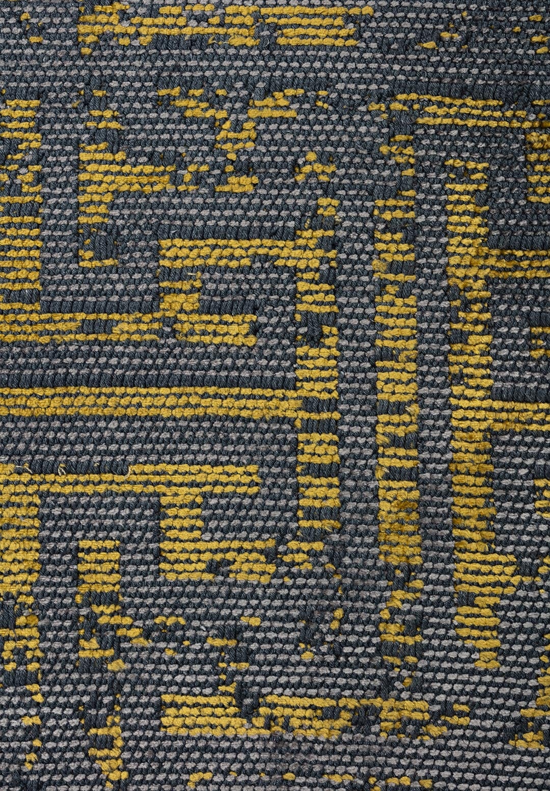 LABYRINTH GREY - YELLOW RUG - 5