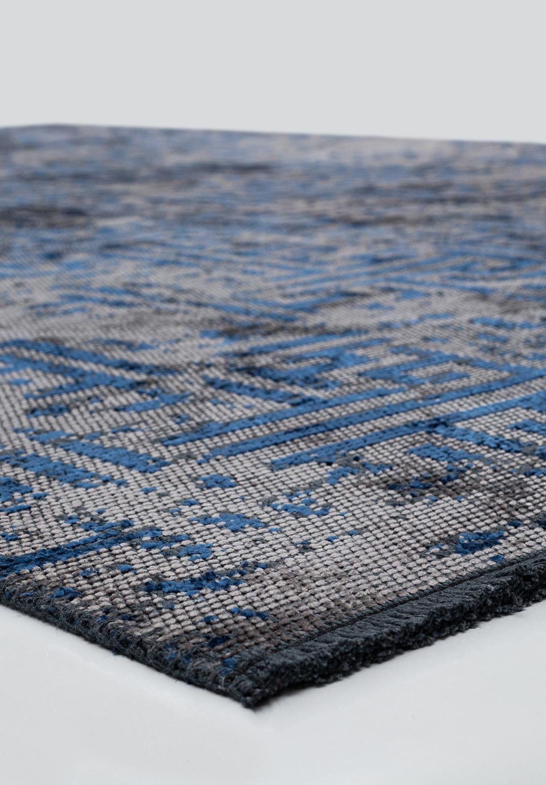 LABYRINTH GREY - NAVY BLUE RUG - 4