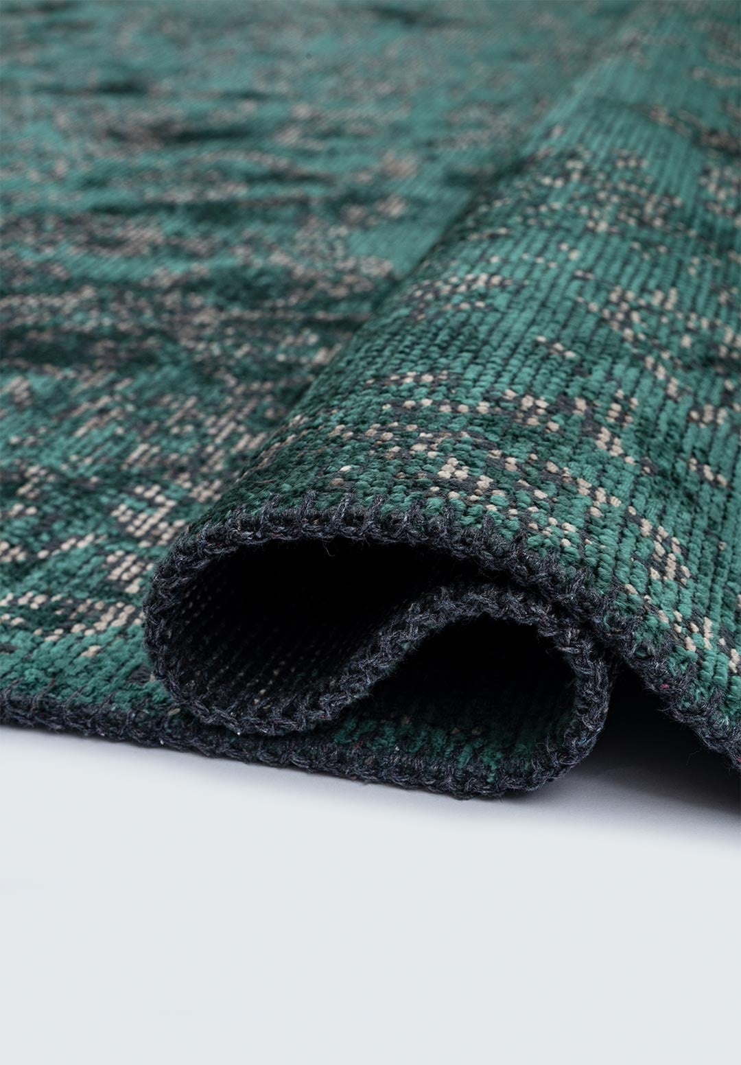 CLASSY BEIGE - DARK GREEN RUG - 2