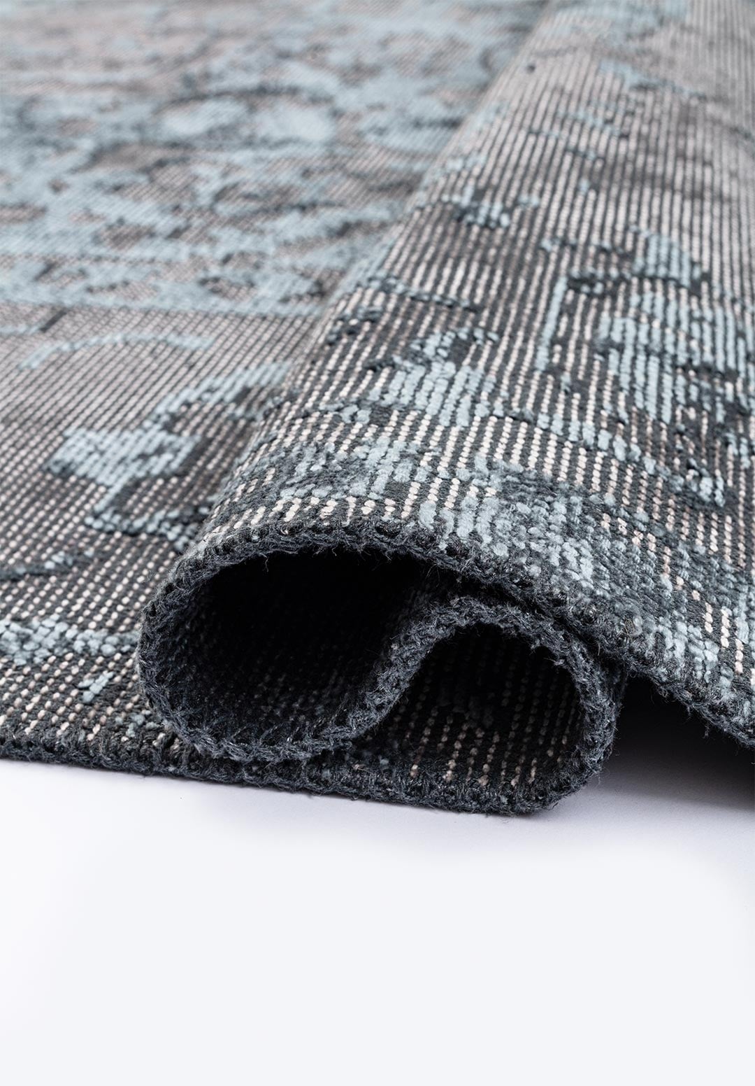 ANTIQUE BLUE - GREY RUG - 2