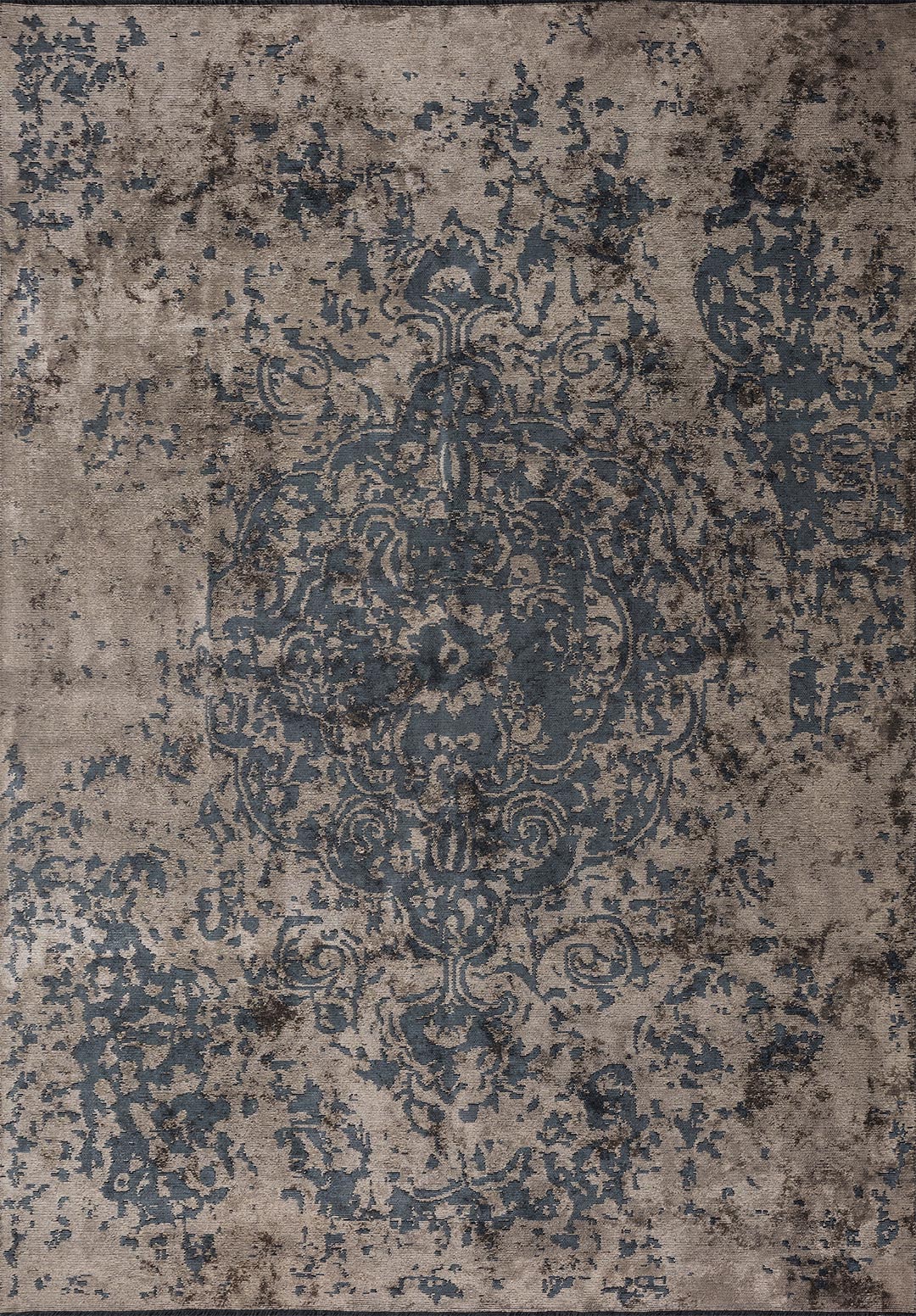 SEAL BLUE - BEIGE RUG - 1