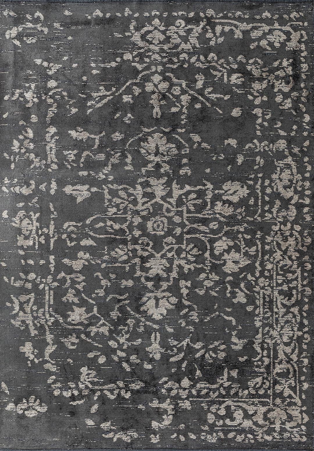 FLORA BEIGE - ANTHRACITE RUG - 1