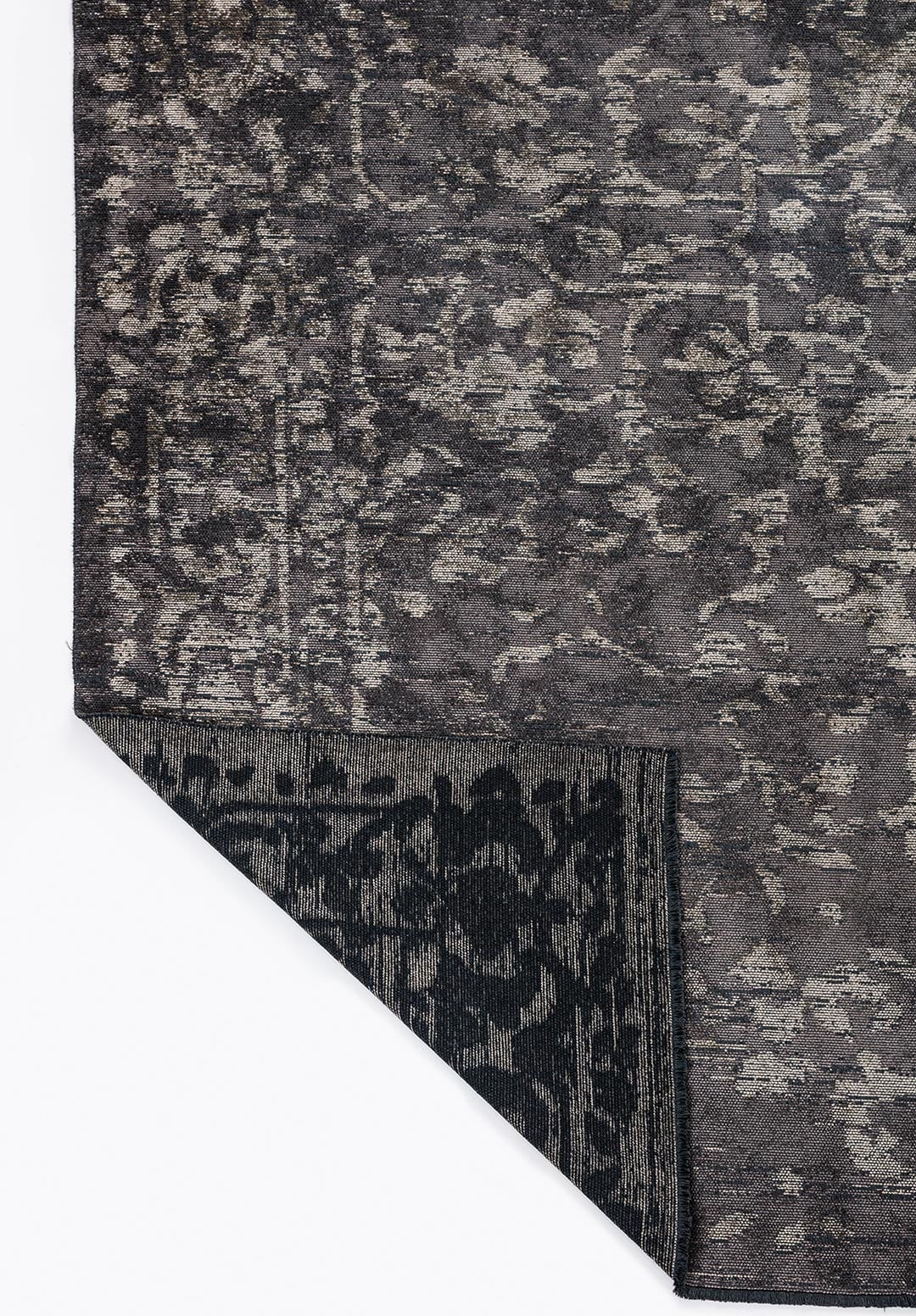 FLORA BEIGE - DARK GREY RUG - 3