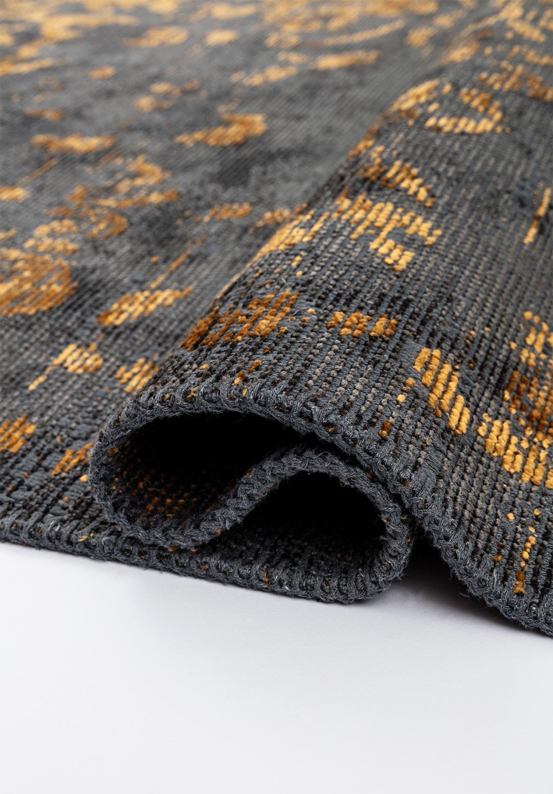 FLORA MUSTARD - ANTHRACITE RUG - 2